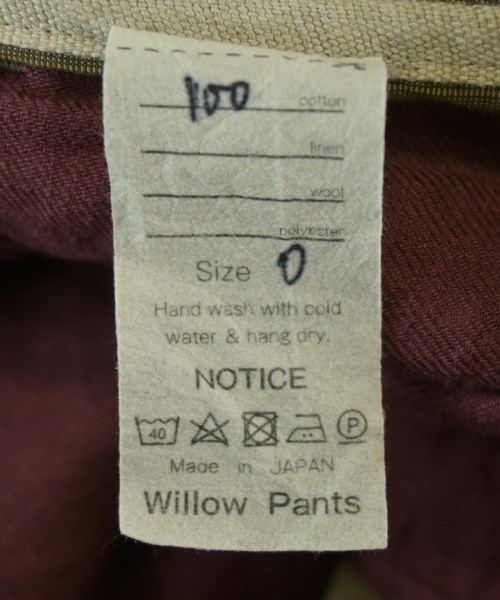 Willow Pants（ウィローパンツ ）その他 ベージュ サイズ:0(XS位) メンズ/2200714613093