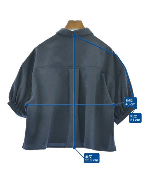 HeRIN.CYE（ヘリンドットサイ）カジュアルシャツ 青 サイズ:F レディース/2200627545030