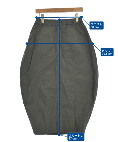 HeRIN.CYE（ヘリンドットサイ）ロング・マキシ丈スカート カーキ サイズ:F レディース/2200665492075