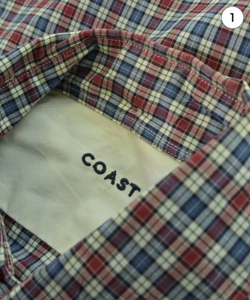 COAST（コースト）カジュアルシャツ 赤 サイズ:L メンズ/2200691416397