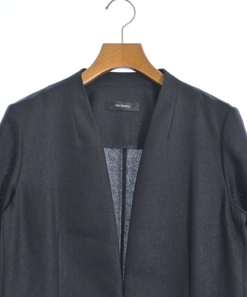 ORCHIDEA（オーキディア）ノーカラージャケット 紺 サイズ:40(M位) レディース/2200633277161