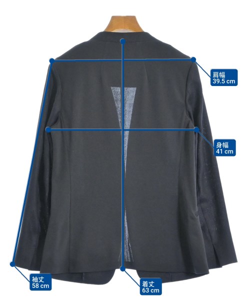 ORCHIDEA（オーキディア）ノーカラージャケット 紺 サイズ:40(M位) レディース/2200633277161