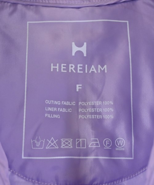 HEREIAM（ヘレイアム）ダウンジャケット/ダウンベスト 紫 サイズ:F レディース/2200664872052