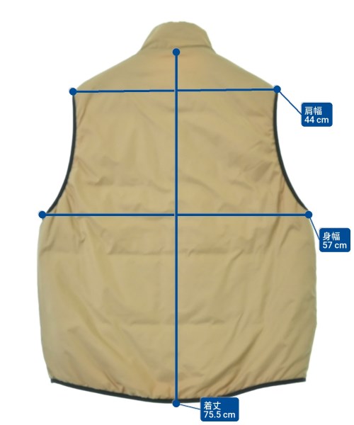 PWA（プア）ダウンジャケット/ダウンベスト ベージュ サイズ:L メンズ/2200637824026