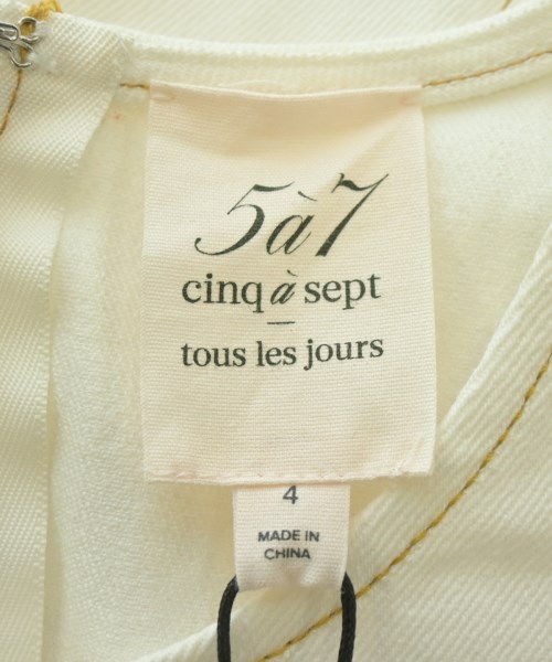 5a7 cinq a sept（サンクアセプト）ワンピース 白 サイズ:4(XL位) レディース/2200624679097