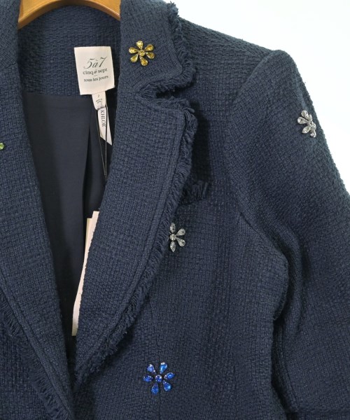 5a7 cinq a sept（サンクアセプト）カジュアルジャケット 紺 サイズ:2(M位) レディース/2200673913074