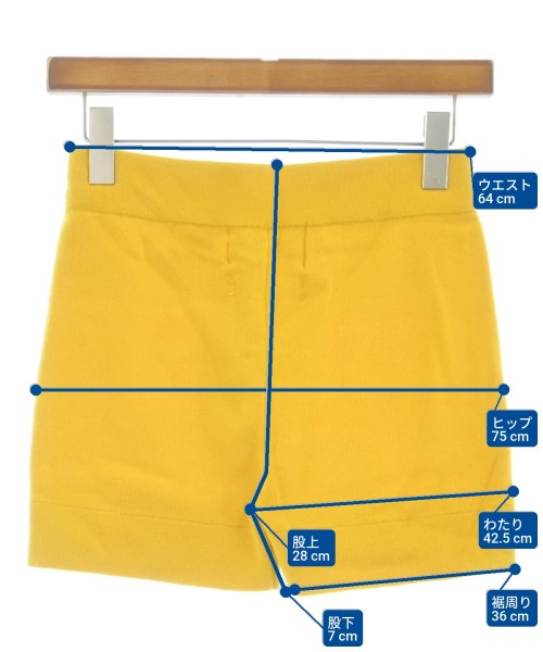 extreme cashmere（エクストリームカシミア）ショートパンツ 黄 サイズ:F レディース/2200631191551