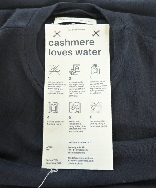 extreme cashmere（エクストリームカシミア）ニット・セーター 紺 サイズ:-(XS位) レディース/2200611936219