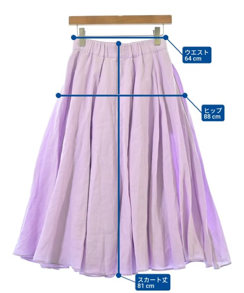 KU-UM（クーム）ロング・マキシ丈スカート 紫 サイズ:F レディース/2200617376026