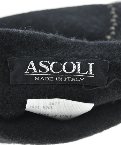 ASCOLI（アスコリ）ハンチング・ベレー帽 黒 サイズ:- レディース/2200638403039