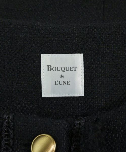 BOUQUET de L'UNE（ブケドゥリュンヌ）ノーカラージャケット 黒 サイズ:F レディース/2200665175022