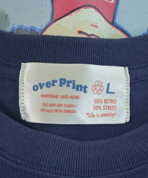 over print（オーバーポイント）Tシャツ・カットソー 紺 サイズ:L メンズ/2200534864064