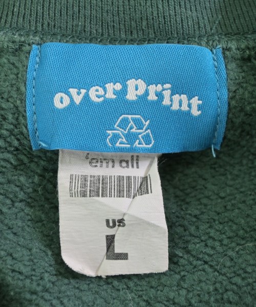 over print（オーバーポイント）スウェット 緑 サイズ:L レディース/2200655886013
