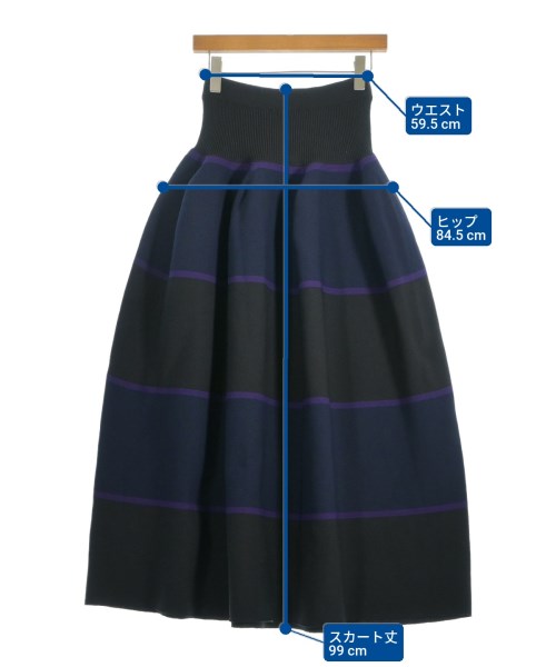 CFCL（シーエフシーエル）ロング・マキシ丈スカート 紺 サイズ:3(L位) レディース/2200677843018