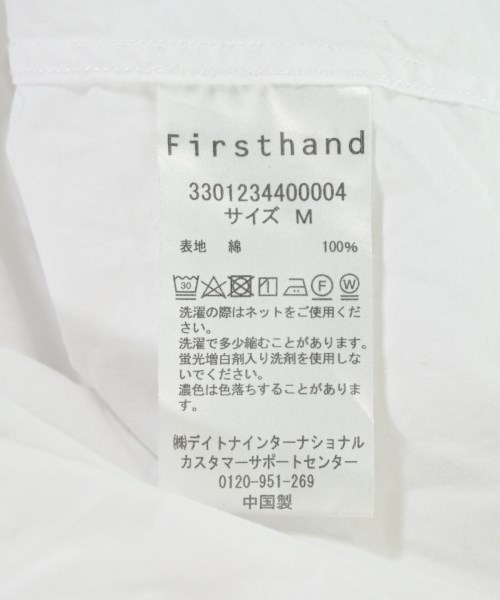 Firsthand（ファーストハンド）カジュアルシャツ 白 サイズ:M メンズ/2200712603027