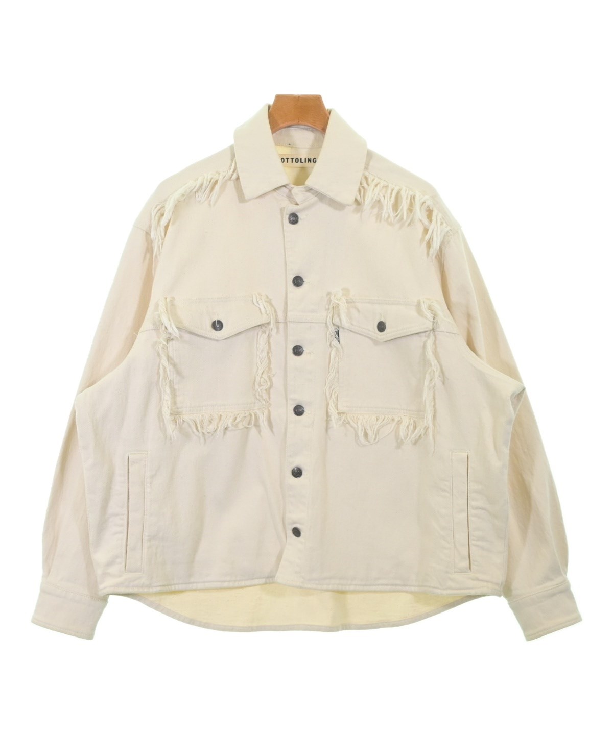 OTTOLINGER オットリンガー デニムジャケット XS 白 【古着】【中古】【送料無料】 OTTOLINGER（オットリンガー）デニムジャケット 白 サイズ:XS メンズ