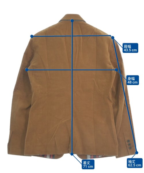 SHADES OF GREIGE（シェイズオブグレイ）テーラードジャケット 茶 サイズ:S メンズ/2200645269031