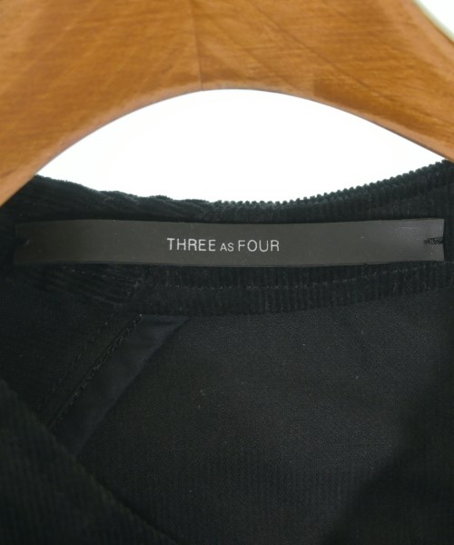 threeASFOUR（スリーアズフォー）ベスト 黒 サイズ:1(S位) レディース/2200645982077