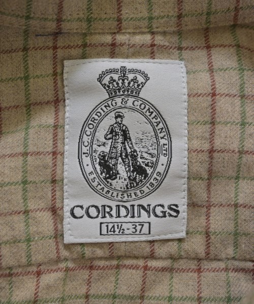 CORDINGS（コーディングス）カジュアルシャツ ベージュ サイズ:37(XXS位) メンズ/2200636114067