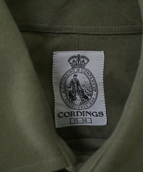 CORDINGS（コーディングス）カジュアルシャツ カーキ サイズ:38(S位) メンズ/2200622757056