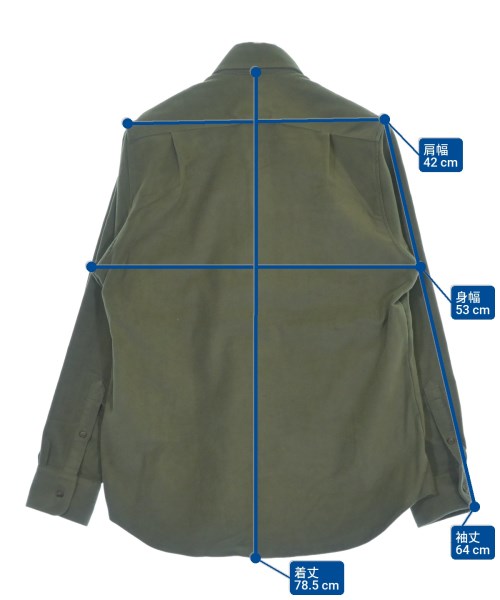 CORDINGS（コーディングス）カジュアルシャツ カーキ サイズ:38(S位) メンズ/2200622757056