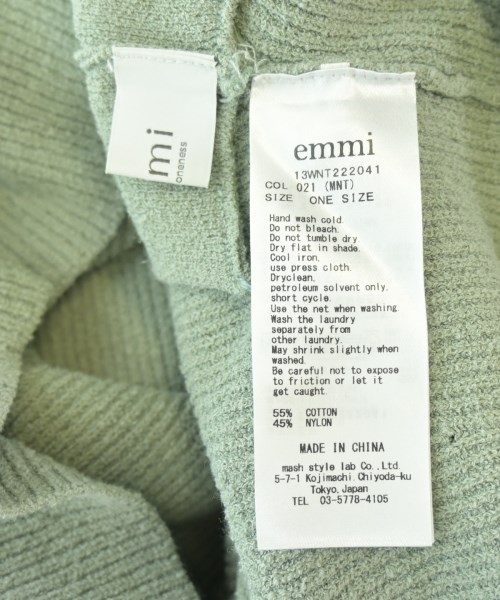 emmi（エミ）ベスト/ノースリーブ 緑 サイズ:F レディース/2200711765092