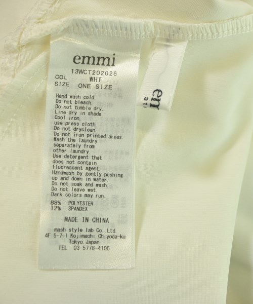 emmi（エミ）Tシャツ・カットソー 白 サイズ:ONE レディース/2200646557106