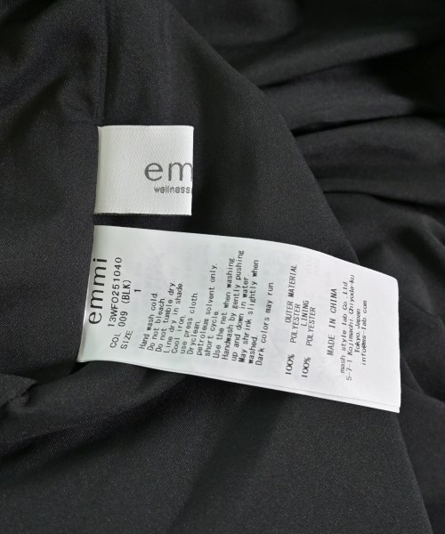emmi（エミ）ワンピース 黒 サイズ:1(S位) レディース/2200698598010