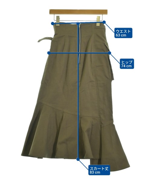 INella（イネラ）ひざ丈スカート カーキ サイズ:-(S位) レディース/2200687385034