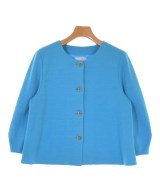 KENLAND LINEN（ケンランドリネン）ノーカラージャケット 青 サイズ:S/M レディース/2200699671026