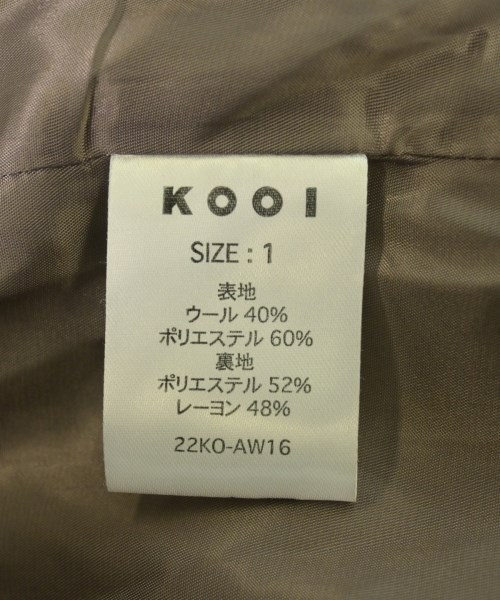 KOOI（コーイ）その他 ベージュ サイズ:1(S位) メンズ/2200721456010