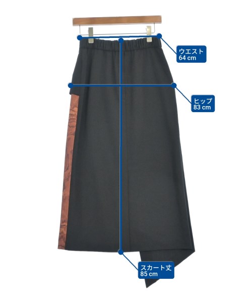 MIKAGE SHIN（ミカゲシン）ロング・マキシ丈スカート 黒 サイズ:1(S位) レディース/2200663452064