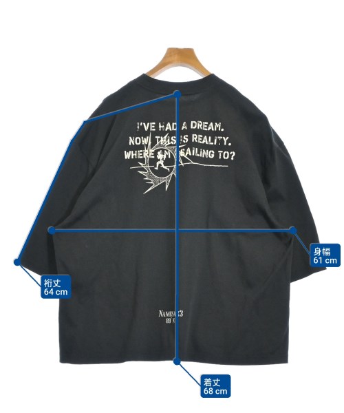 NAMESAKE（ネイムセイク）Tシャツ・カットソー 黒 サイズ:XS メンズ/2200684825021