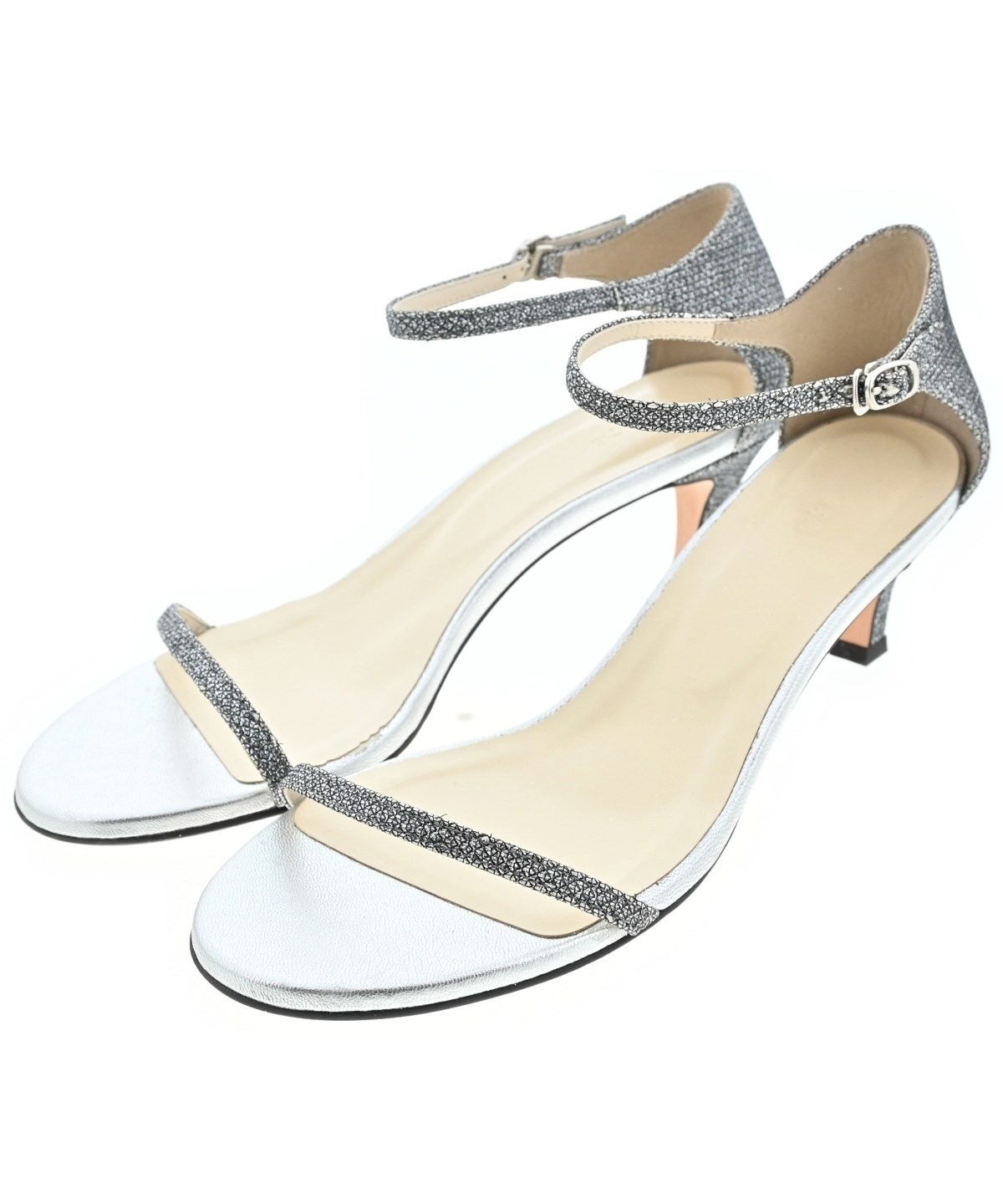 AGATHA PARIS ベルト新品 電池入り テリア シルバー 2.718（ニーテンナナイチハチ）サンダル シルバー サイズ:EU38