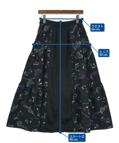 Arobe（アローブ）ロング・マキシ丈スカート 黒 サイズ:2(M位) レディース/2200662371069