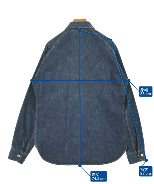 DELUXEWARE（デラックスウエア）カジュアルシャツ 青 サイズ:-(L位) メンズ/2200621347043