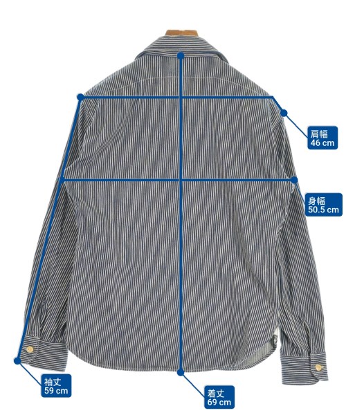 DELUXEWARE（デラックスウエア）カジュアルシャツ 青 サイズ:M メンズ/2200621347050