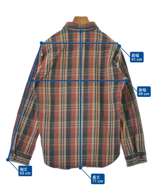 DELUXEWARE（デラックスウエア）カジュアルシャツ 赤 サイズ:M メンズ/2200665269066