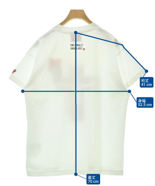 EMOTIONALLY UNAVAILABLE（エモーショナリーアンアベイラブル）Tシャツ・カットソー 白 サイズ:S メンズ/2200653768113