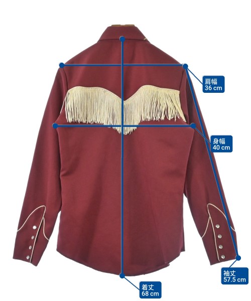 H BAR C（エイチバーシー）カジュアルシャツ 赤 サイズ:30(L位) レディース/2200621004014