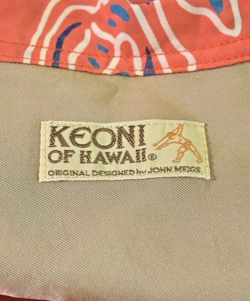 KEONI OF HAWAII（ケオニオブハワイ）カジュアルシャツ オレンジ サイズ:S メンズ/2200615828022