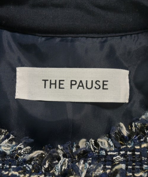 THE PAUSE（ザポーズ）ノーカラージャケット 紺 サイズ:F レディース/2200729362023