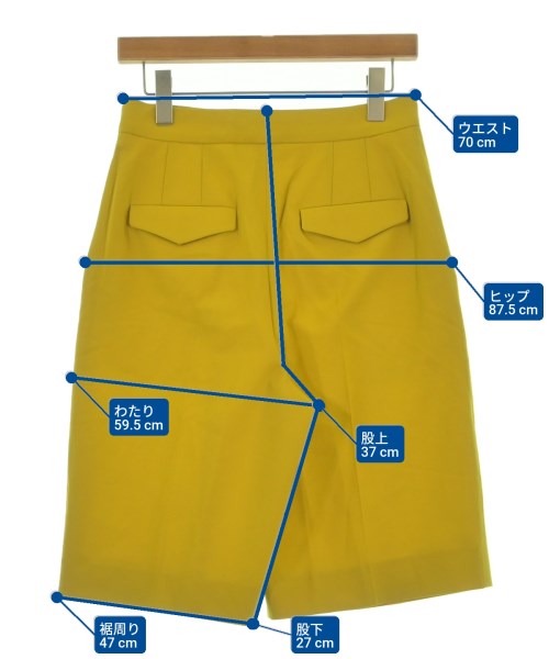 MARIA McMANUS（マリアマクマナス）ショートパンツ 黄 サイズ:2(M位) レディース/2200631186588