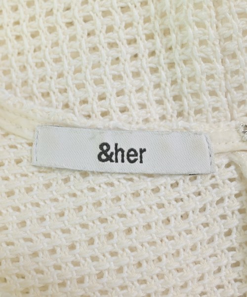 &her（アンドハー）ワンピース 白 サイズ:F レディース/2200626813017