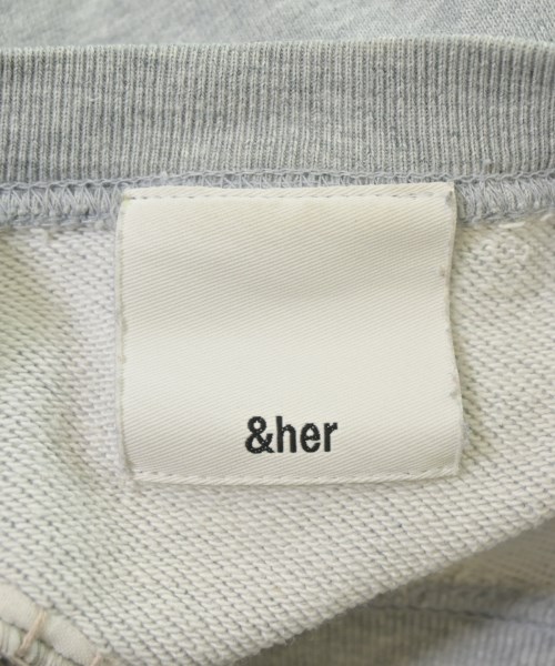 &her（アンドハー）スウェット グレー サイズ:F レディース/2200631515029