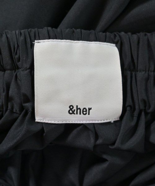 &her（アンドハー）ロング・マキシ丈スカート 黒 サイズ:-(S位) レディース/2200671284015