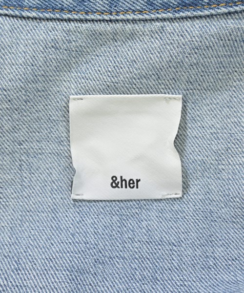 &her（アンドハー）デニムジャケット 青 サイズ:F レディース/2200686698050