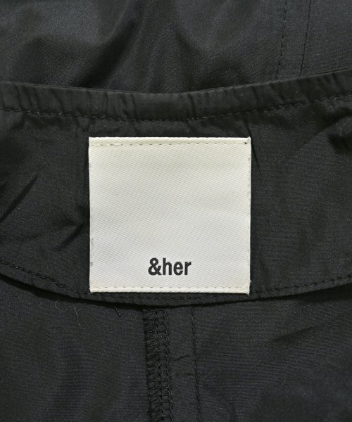 &her（アンドハー）モッズコート 黒 サイズ:-(M位) レディース/2200686698074