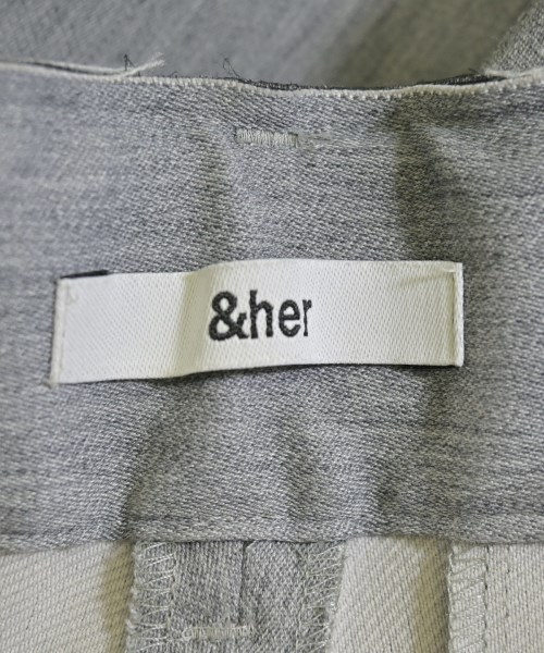 &her（アンドハー）スラックス グレー サイズ:36(S位) レディース/2200658365034