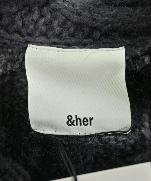 &her（アンドハー）カーディガン 黒 サイズ:F レディース/2200658471018